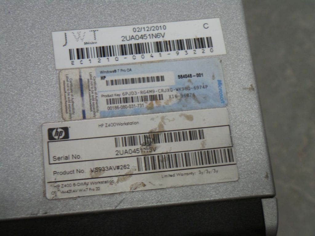 Lote 013 - 3 CPU´s HP Desktop Z400 - Imagen 7