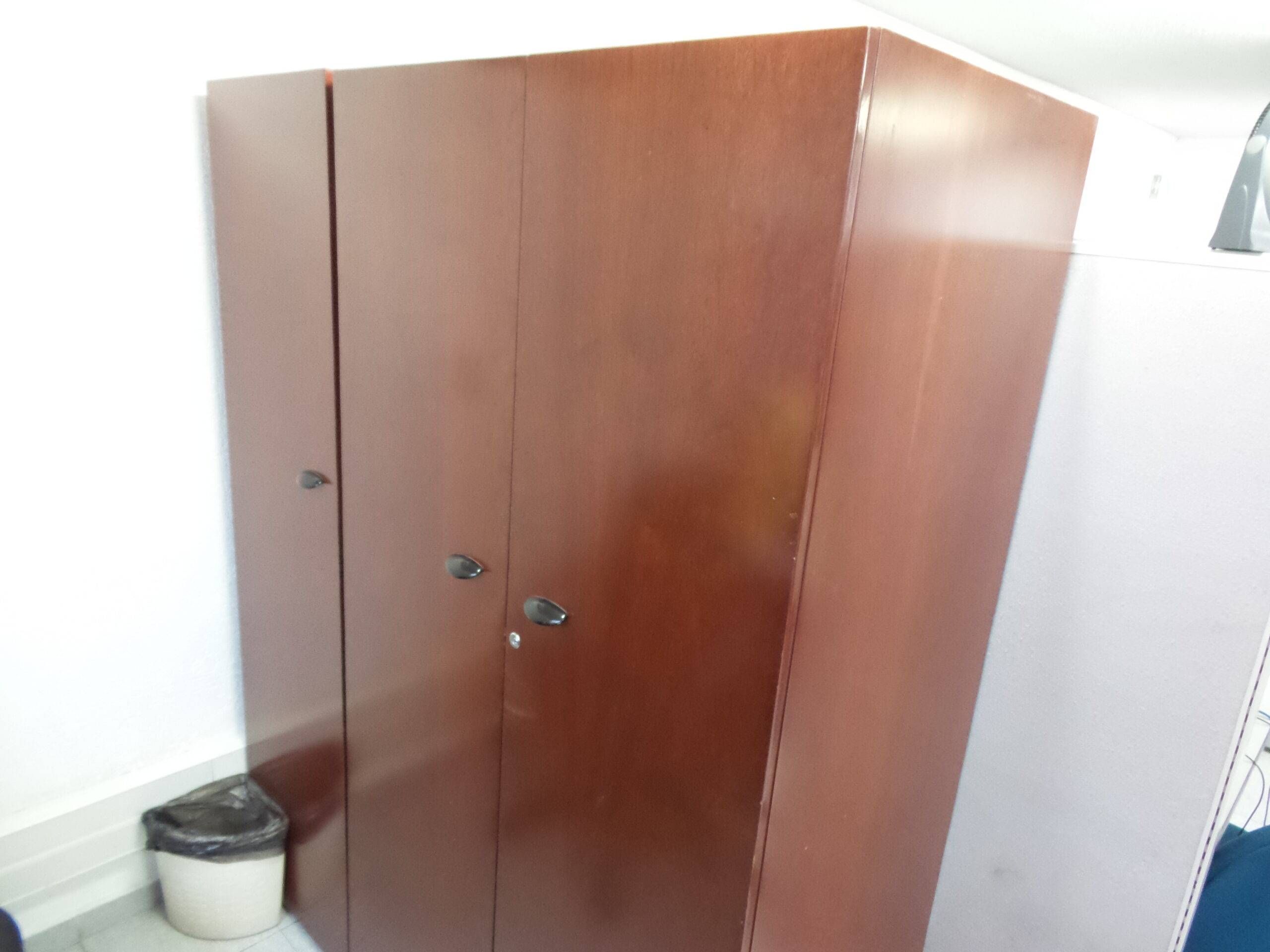 Lote 049 - Gabinete de madera ( de tres puertas conformado por dos piezas ) - Imagen 3