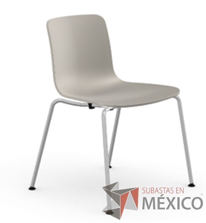 Lote 049 - Hal tube armless apilable con carcasa en polipropileno teñido color warmgrey.