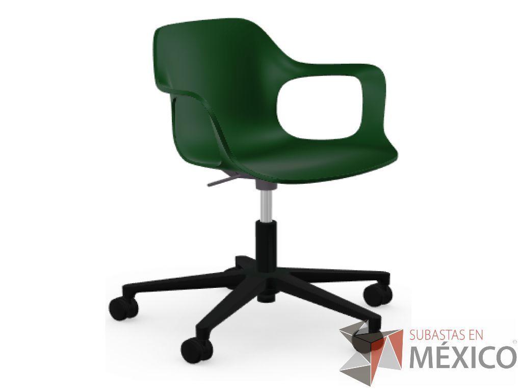 Lote 048 - Hal armchair studio con carcasa en polipropileno teñido color hiedra