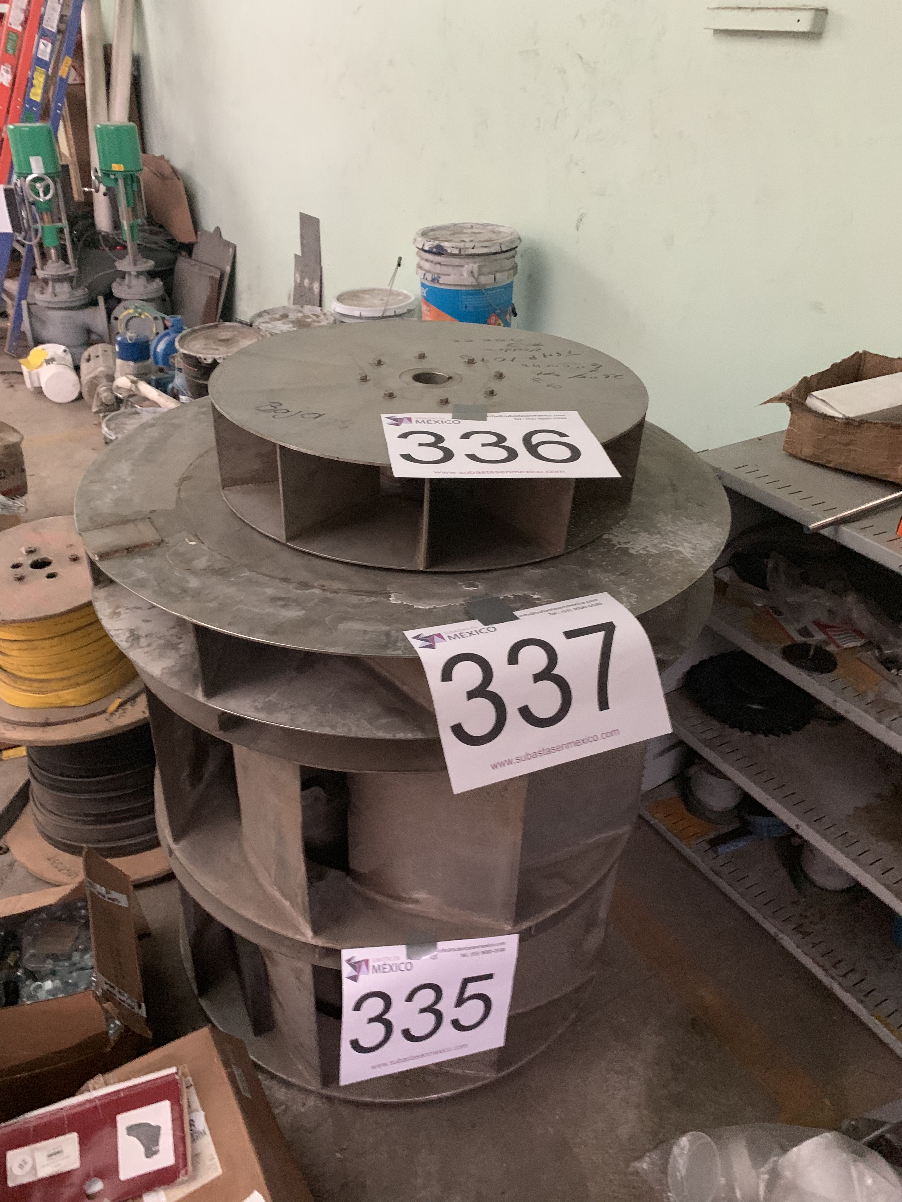 Lote 336 - Impulsor para ventilador de 26 pulg diametro x 6 pulg de grueso para caldera # 3 de 700 CC.