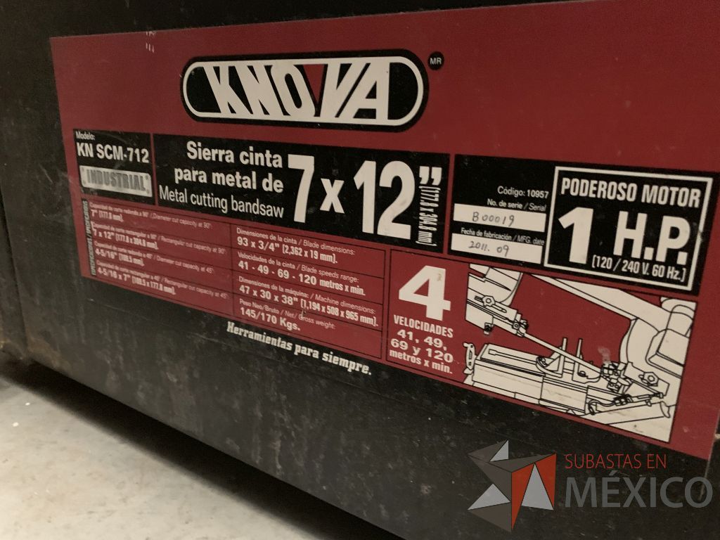 Lote 018 - Sierra cinta para metal de 7x12 , marca KNOVA, modelo knscm712 - Imagen 9