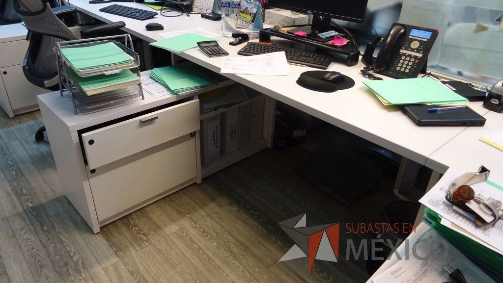 Lote 016 - Estación de trabajo para 14 personas con mampara división de vidrio - Imagen 4