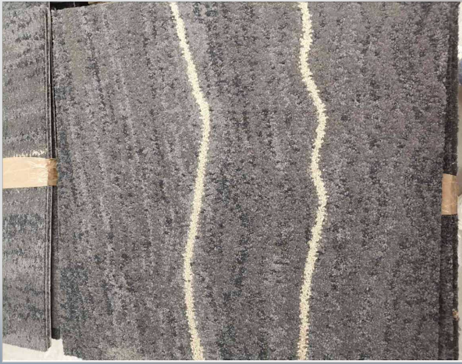 Lote 038 - 30 piezas de alfombra modular color gris y amarillo, 10.8 m2