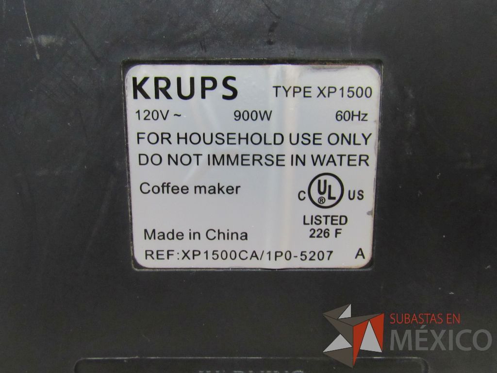 Lote 090 - Cafetera unidad combinada, Marca: Krups, Modelo: XP1500 - Imagen 11