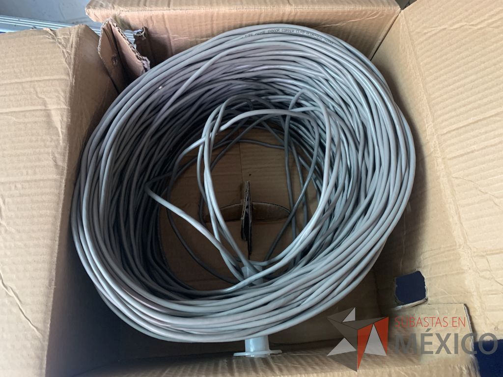 Lote 124 - 39 cales gris de datos marca Cooper varias medidas y 1/2 bobina de cable UTP 5E 160 mts aprox. Marca WAM - Imagen 11