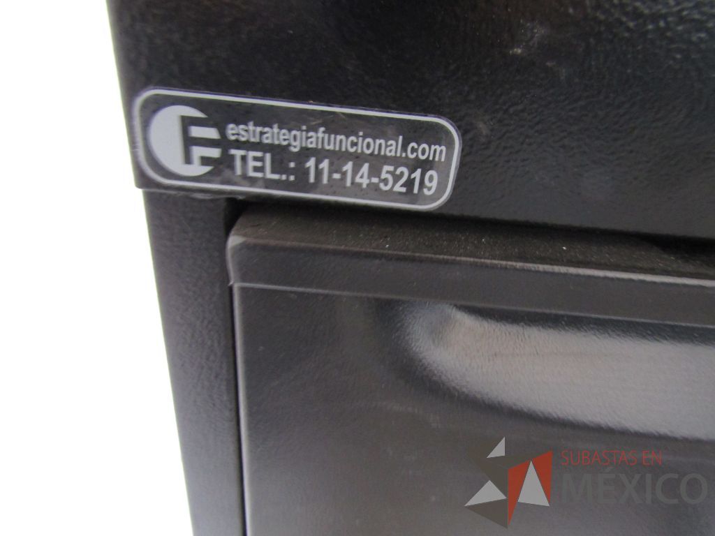 Lote 115 - Escritorio en escuadra con archivero de metal 3 cajones y estructura metálica - Imagen 2