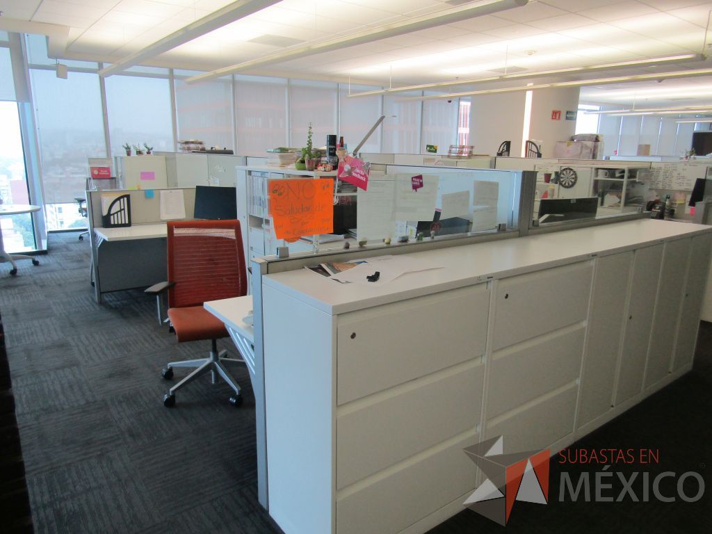 Lote 037 - Estación de trabajo para 6 personas, 2 credenza de 1 cajón,1 espacio para documentos y cojín de tela color naranja - Imagen 10