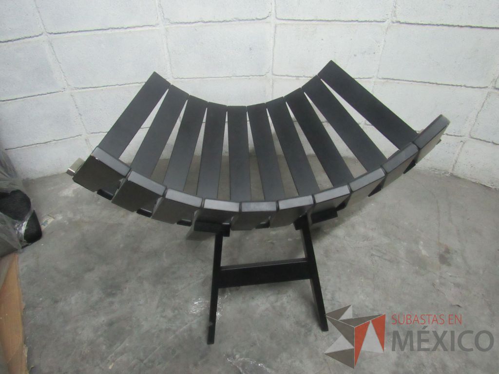 Lote 337 - Silla plegable de madera color negro - Imagen 8