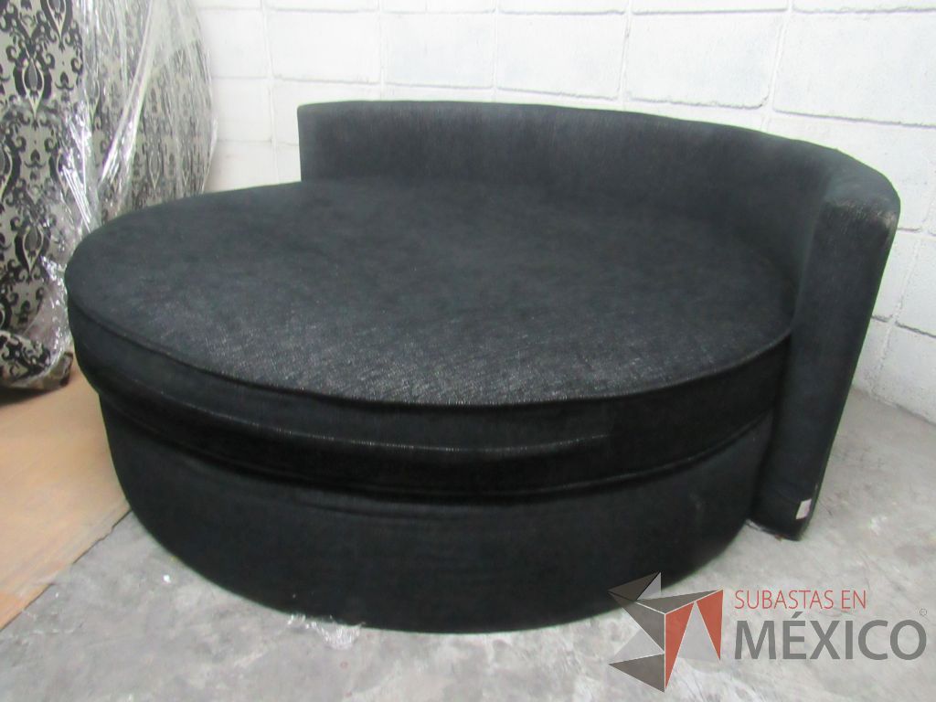 Lote 340 - Sillón circular con asiento y respaldo en tela color gris - Imagen 5