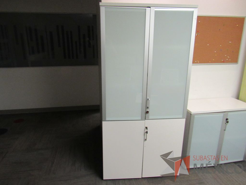 Lote 246 - 2 Gabinetes altos con 2 puertas color blanco