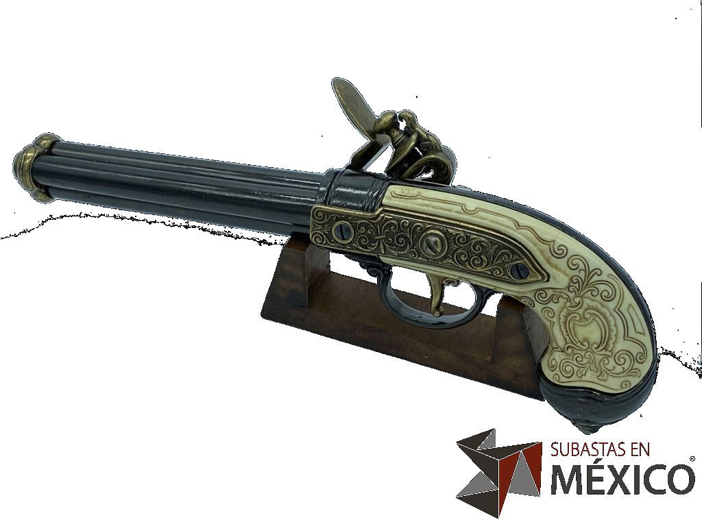 Lote 107 - Pistola Italiana tres cañones Lorenzoni 1680 - Imagen 5