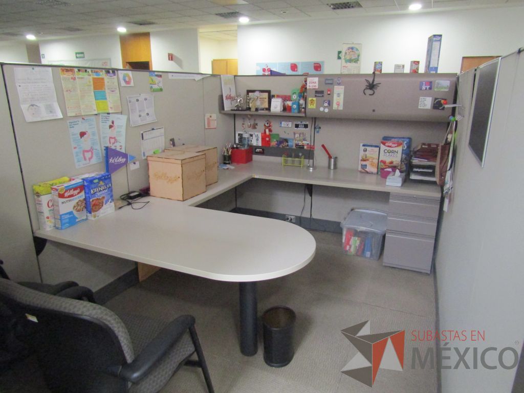 Lote 003 - Estación de trabajo para 8 personas con mampara alta con 8 gavetas - Imagen 20
