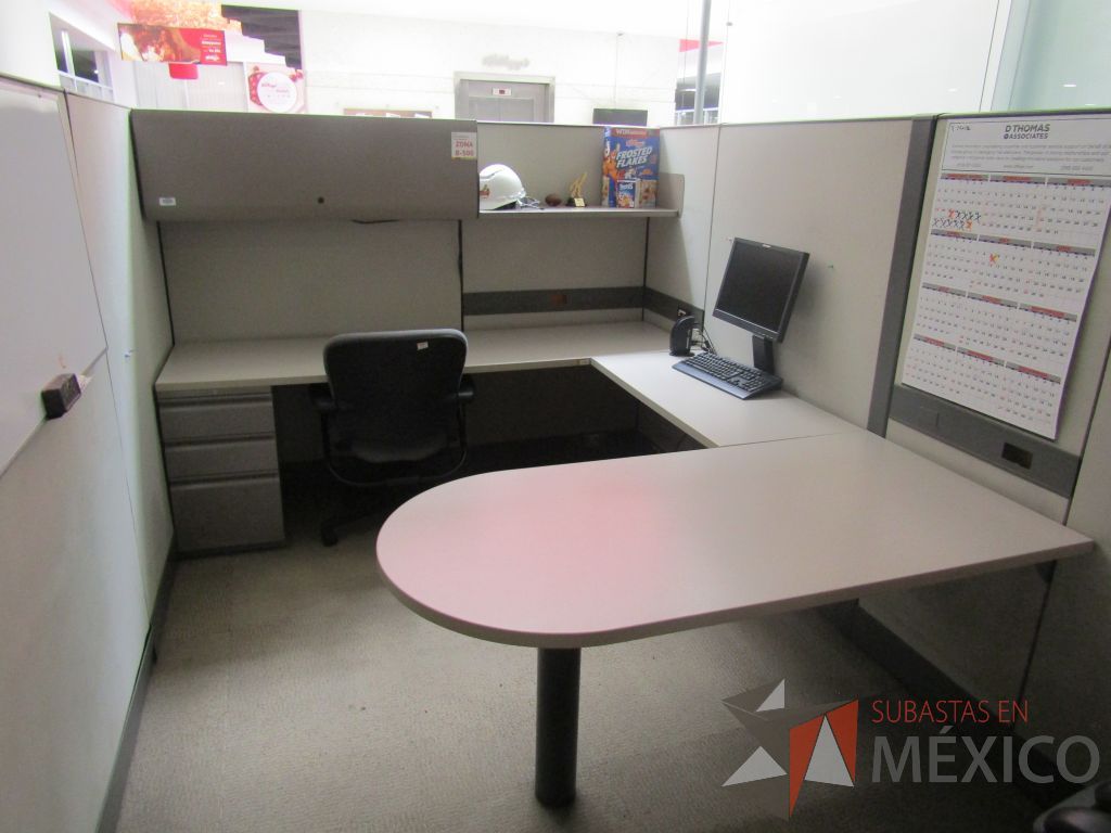 Lote 013 - Estación de trabajo para 2 personas de mampara alta con 2 gavetas - Imagen 7
