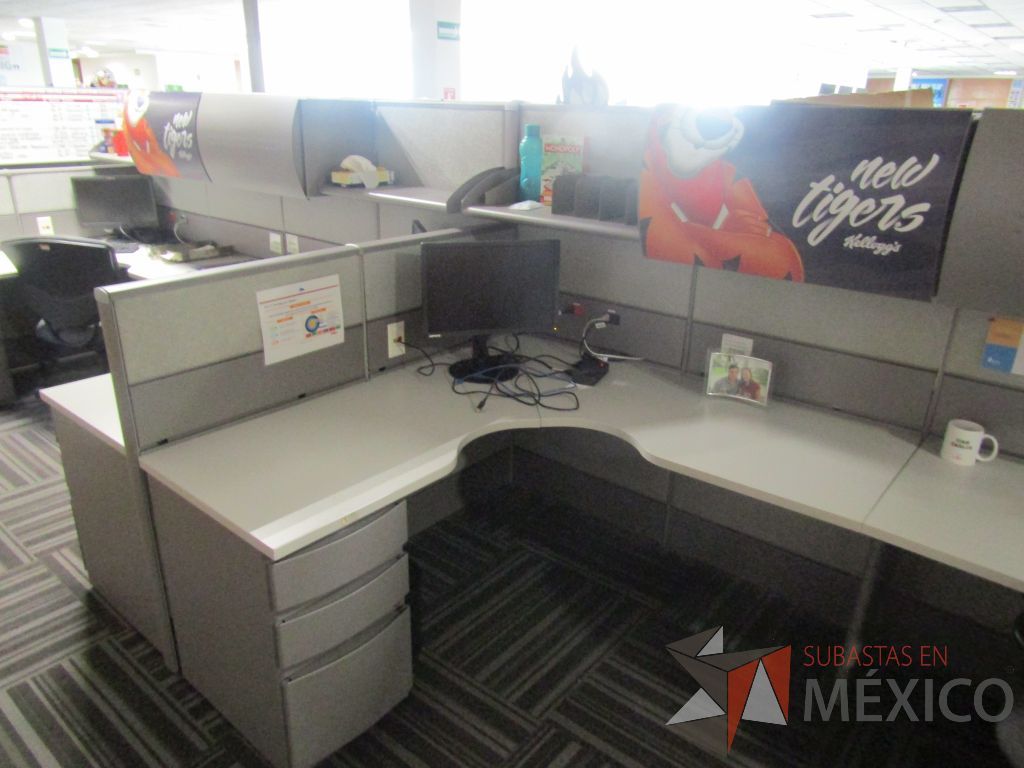 Lote 056 - Estación de trabajo para 10 personas de mampara alta con 10 gavetas - Imagen 15