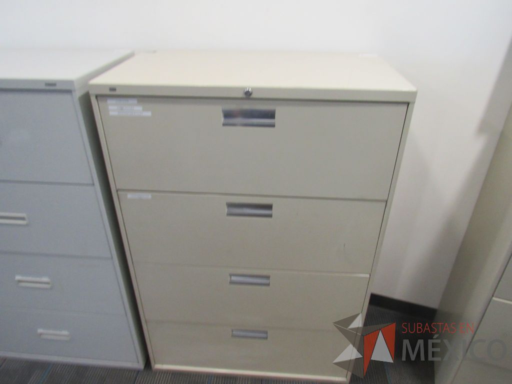 Lote 065 - 2 Archivero metálico horizontal 4 cajones color beige - Imagen 6