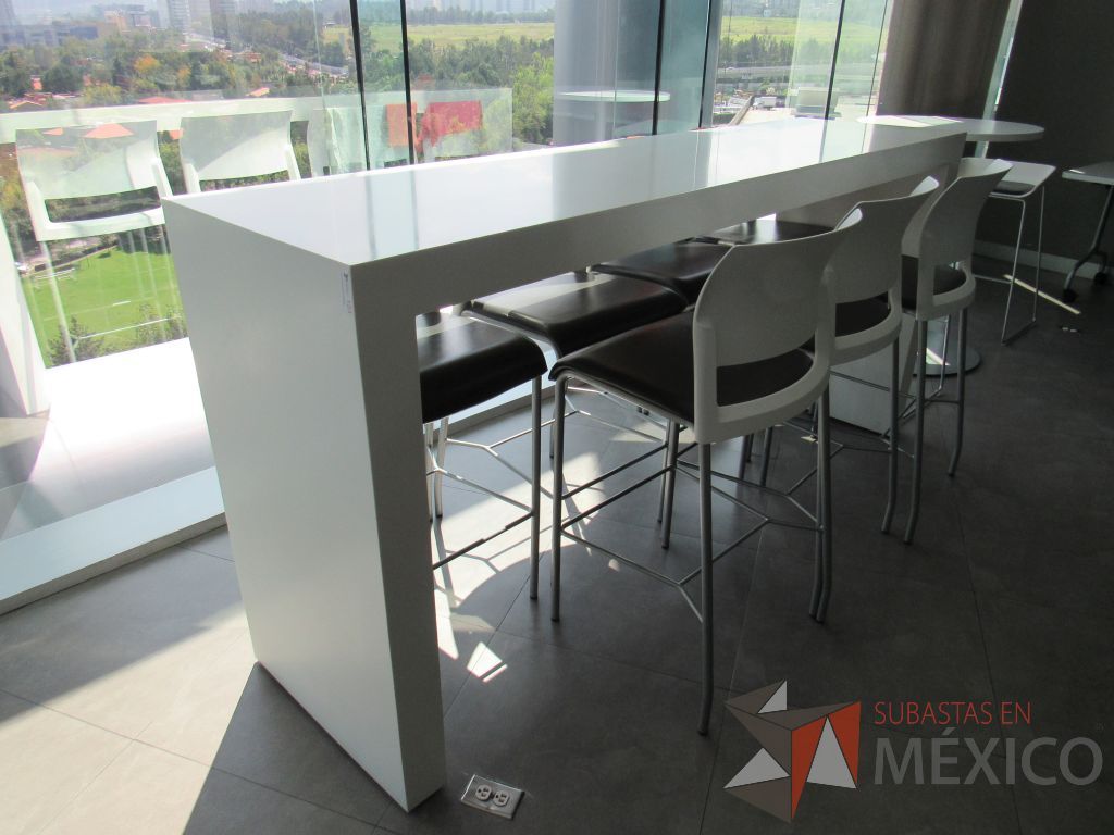 Lote 012 - Mesa alta de comedor color blanco - Imagen 8
