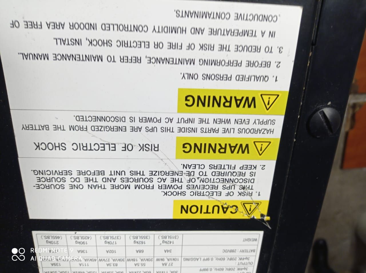 Lote 088 - UPS, Modelo: UP1133A-A403SU-2, Marca: Mitsubishi Electric y Mando de baterias - Imagen 7