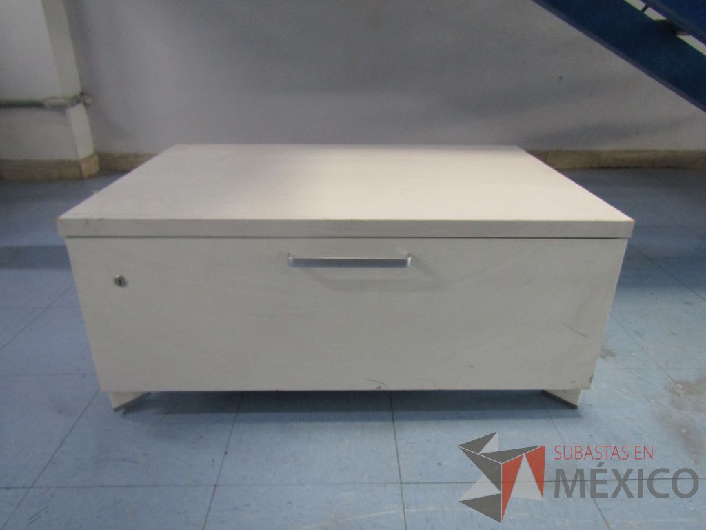 Lote 031 - 6 Gabinetes métalicos de 1 cajón color blanco - Imagen 2