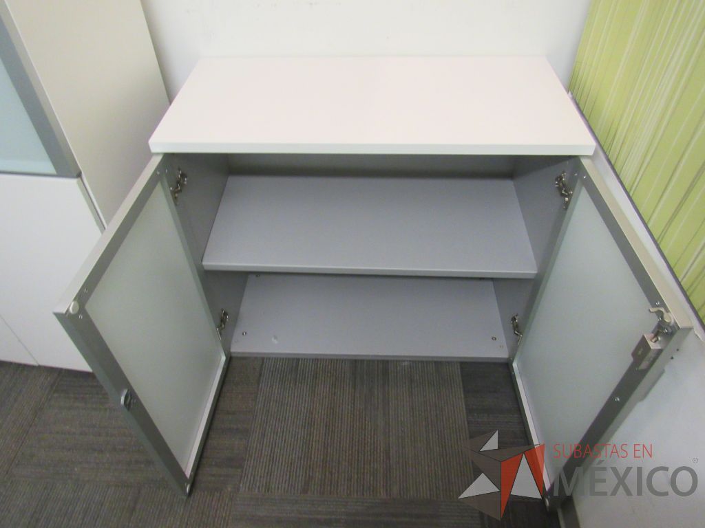 Lote 001 - Gabinete con 2 puertas, 1 entrepaño y cubierta color blanco - Imagen 10