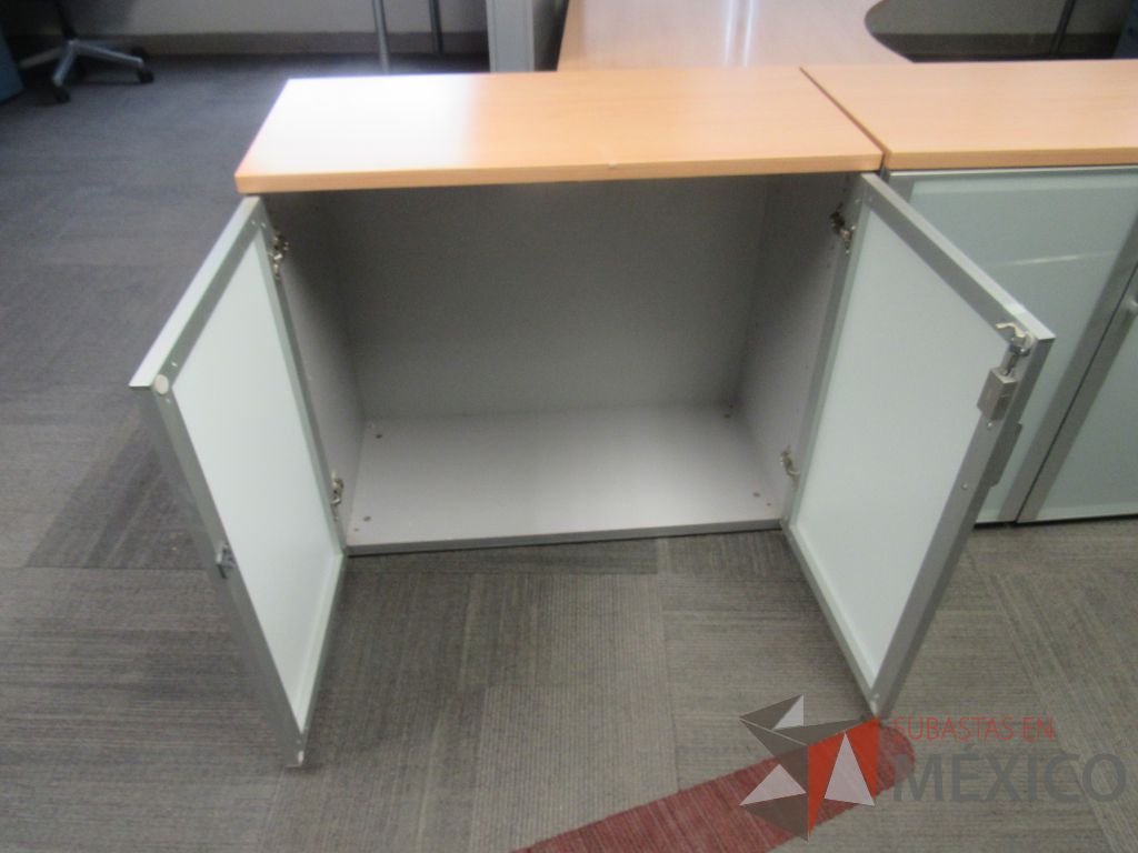 Lote 042 - Gabinete con 2 puertas, 1 entrepaño y cubierta color madera - Imagen 6
