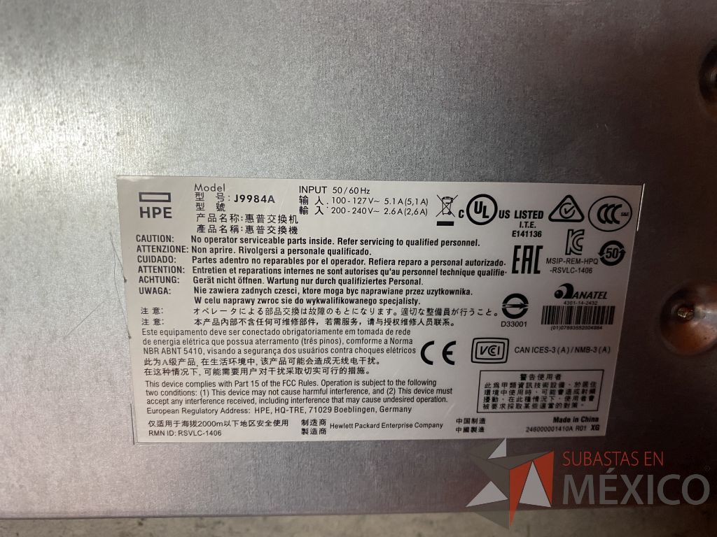 Lote 193 - SWITCH 48 P J9984A 1820-48G-PoE+ (370W) Switch - Imagen 8