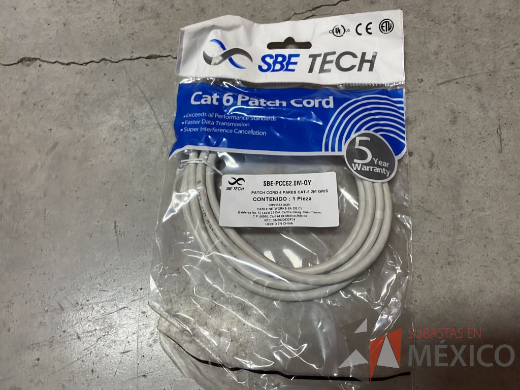 Lote 198 - 778 Cables de red UTP categoria 6 de 2 metros color gris - Imagen 17