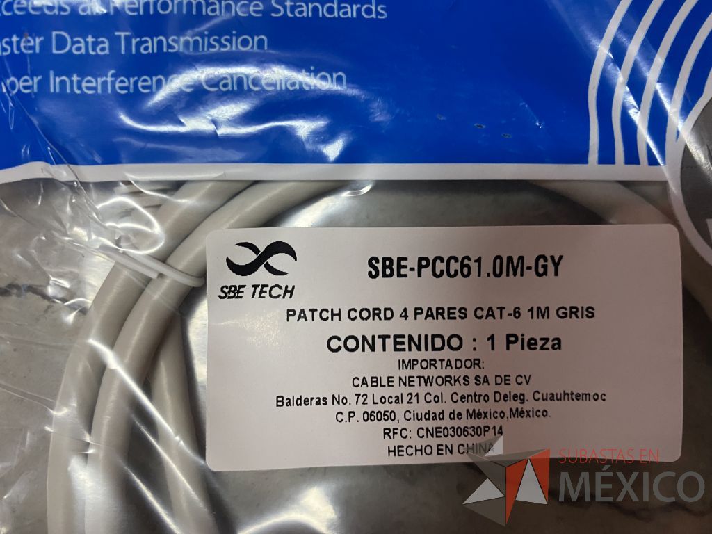 Lote 198 - 778 Cables de red UTP categoria 6 de 2 metros color gris - Imagen 20