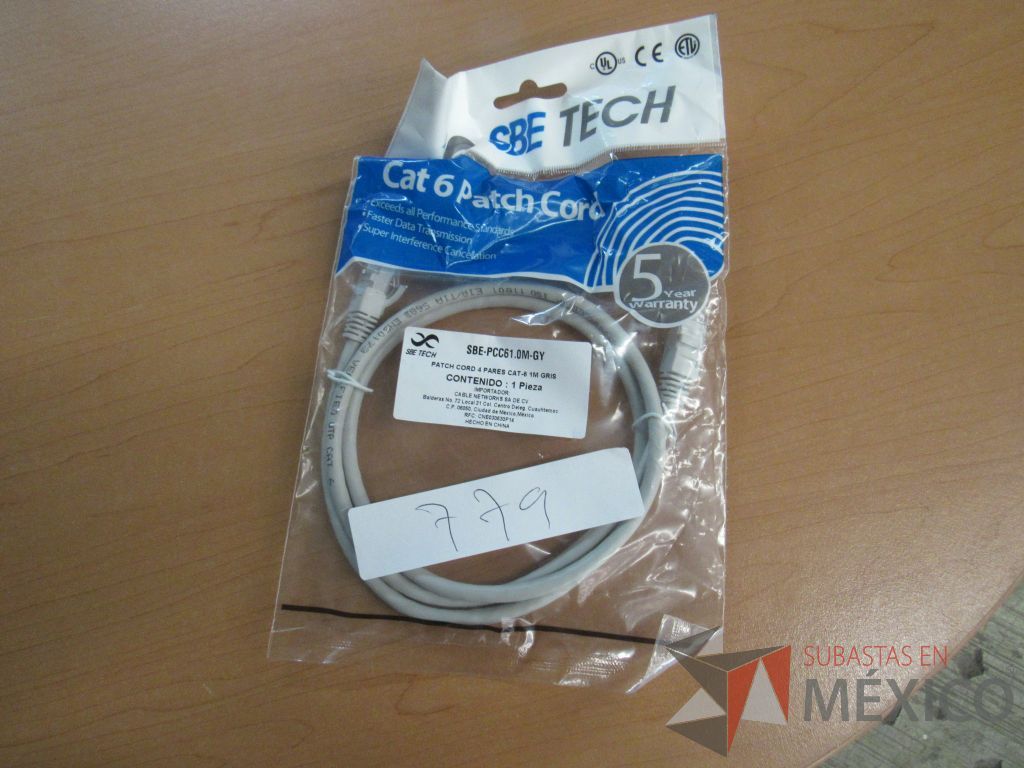 Lote 199 - 502 Cables de red UTP categoria 6 de 1 metro color gris