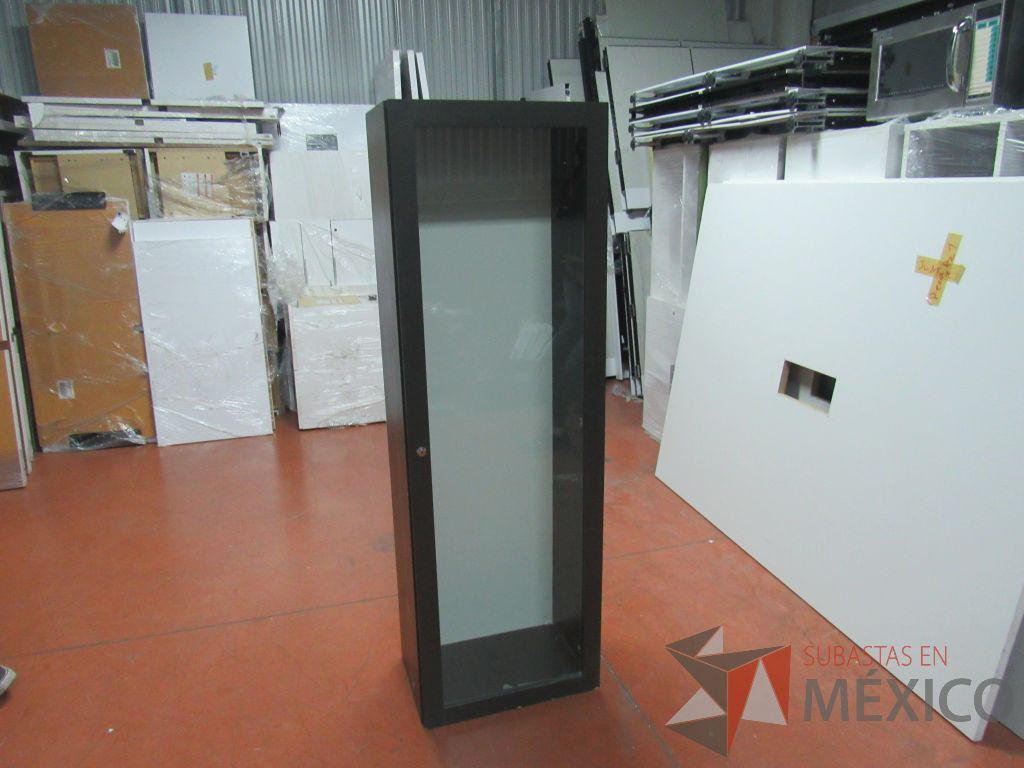 Lote 063 - 2 Gabinetes alto color gris con vidrio al medio - Imagen 2