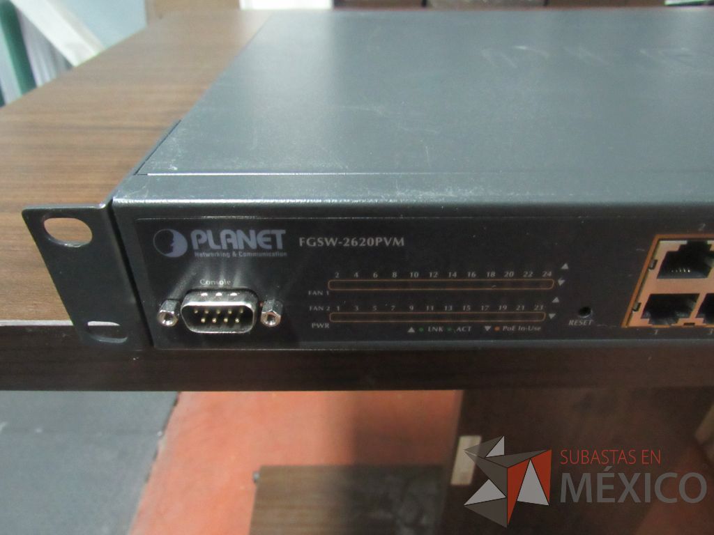 Lote 037 - Switch Planet de 24 puertos 10/100 Mbps + 2 Gigabit TP/SFP - Layer 2 Managed Switch, Modelo FGSW2620PVM - Imagen 12