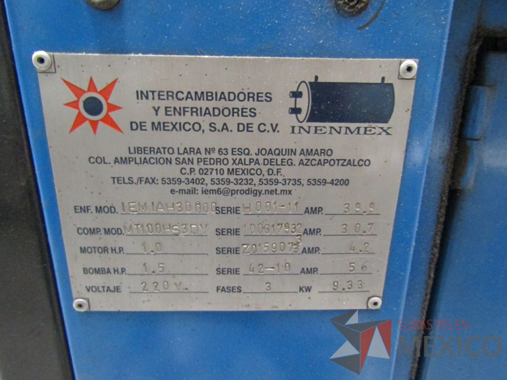 Lote 036 - Chiller INENMEX, Modelo IEMIAH30000 - Imagen 22