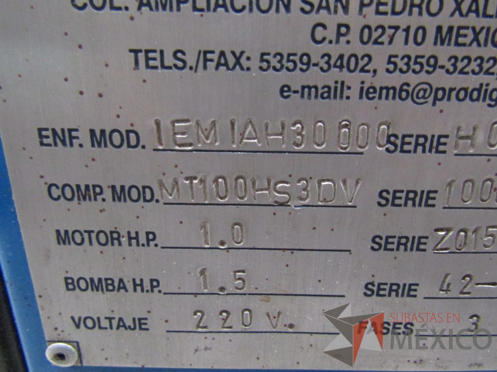 Lote 036 - Chiller INENMEX, Modelo IEMIAH30000 - Imagen 24