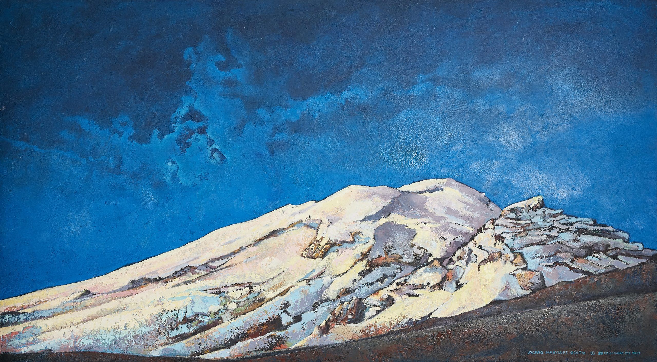Lote 001 - PEDRO MARTÍNEZ OSORIO - Popocatépetl - Óleo sobre tela