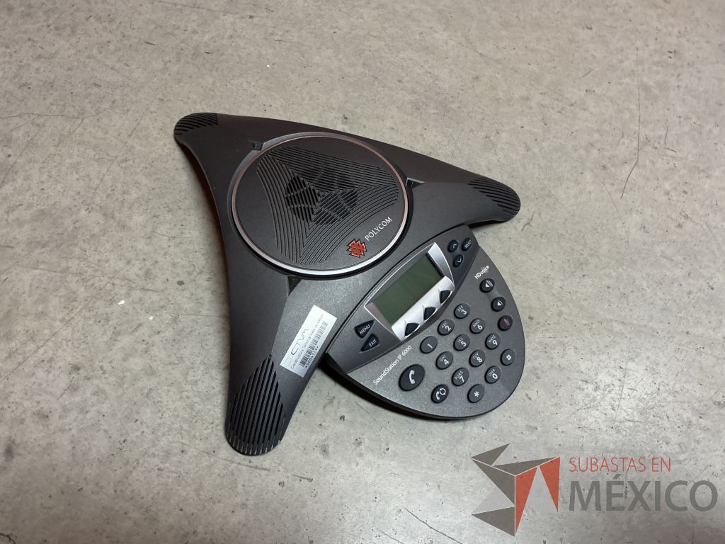Lote 152 - Teléfono de audio conferencia color negro (Puerto 1GB) Polycom, Modelo: Sound Point 6000