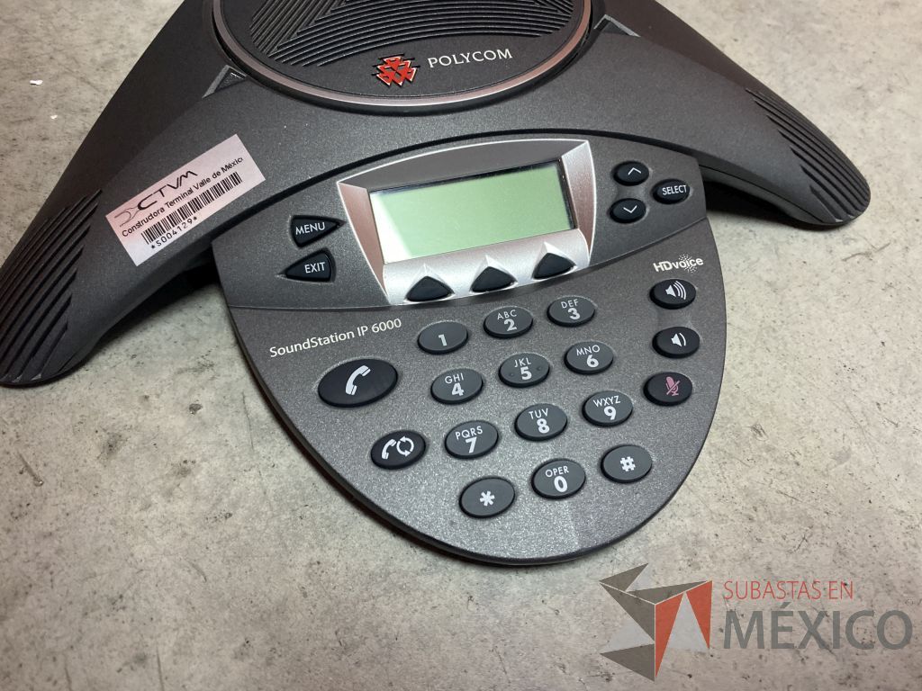 Lote 152 - Teléfono de audio conferencia color negro (Puerto 1GB) Polycom, Modelo: Sound Point 6000 - Imagen 9