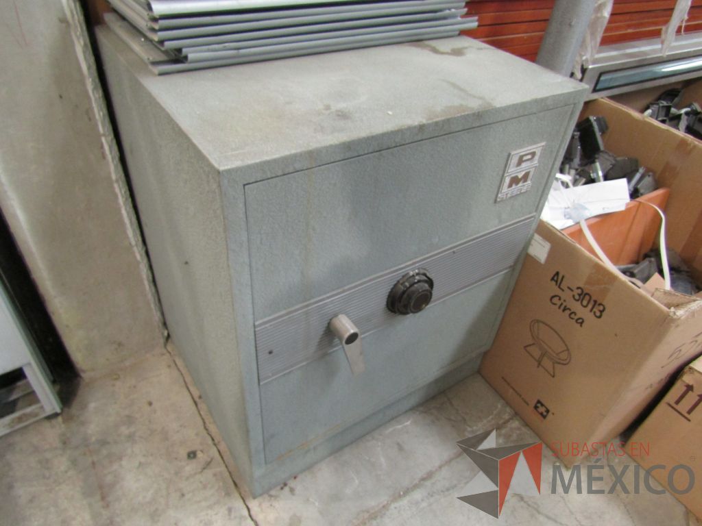 Lote 117 - Caja fuerte color gris, PM STEELE - Imagen 3