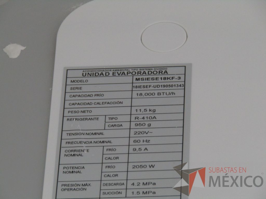 Lote 034 - Aireador INTENSITY, Modelo: MSIESE18KF3 - Imagen 11