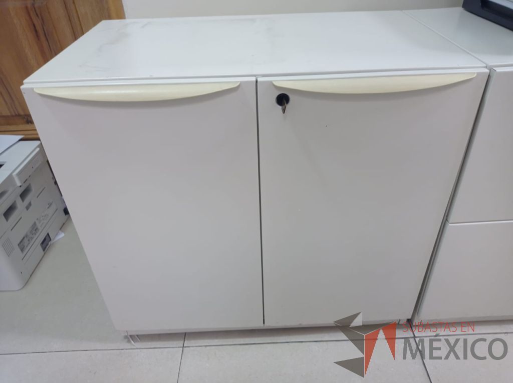 Lote 005 - Archivero de metal con 2 puertas y 1 entrepaño - Imagen 6