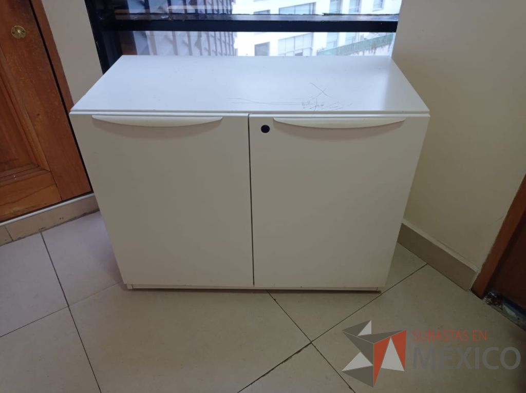 Lote 005 - Archivero de metal con 2 puertas y 1 entrepaño