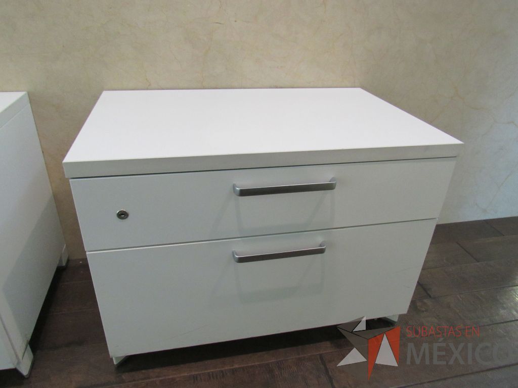Lote 015 -8 Archiveros horizontales de 2 cajones color blanco - Imagen 6