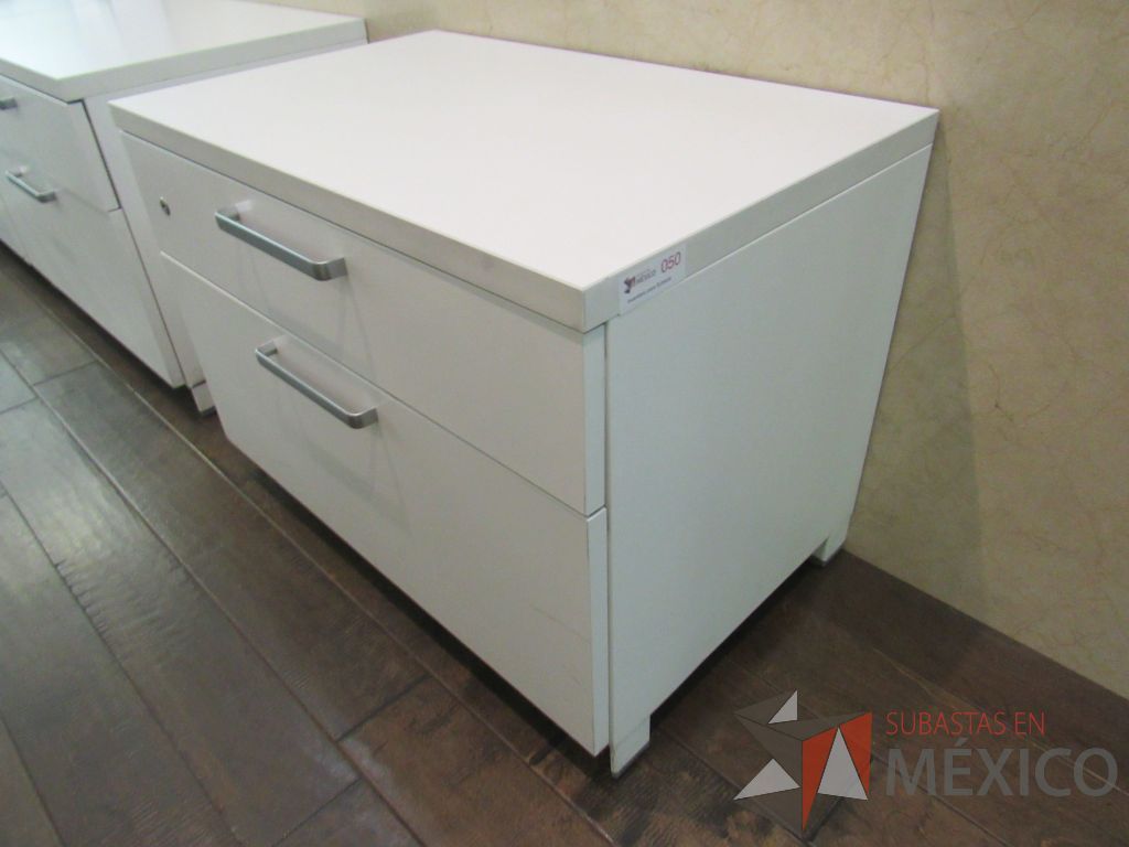 Lote 015 -8 Archiveros horizontales de 2 cajones color blanco - Imagen 5