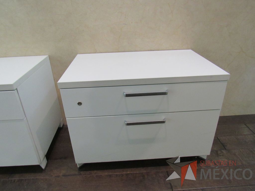Lote 015 -8 Archiveros horizontales de 2 cajones color blanco - Imagen 10