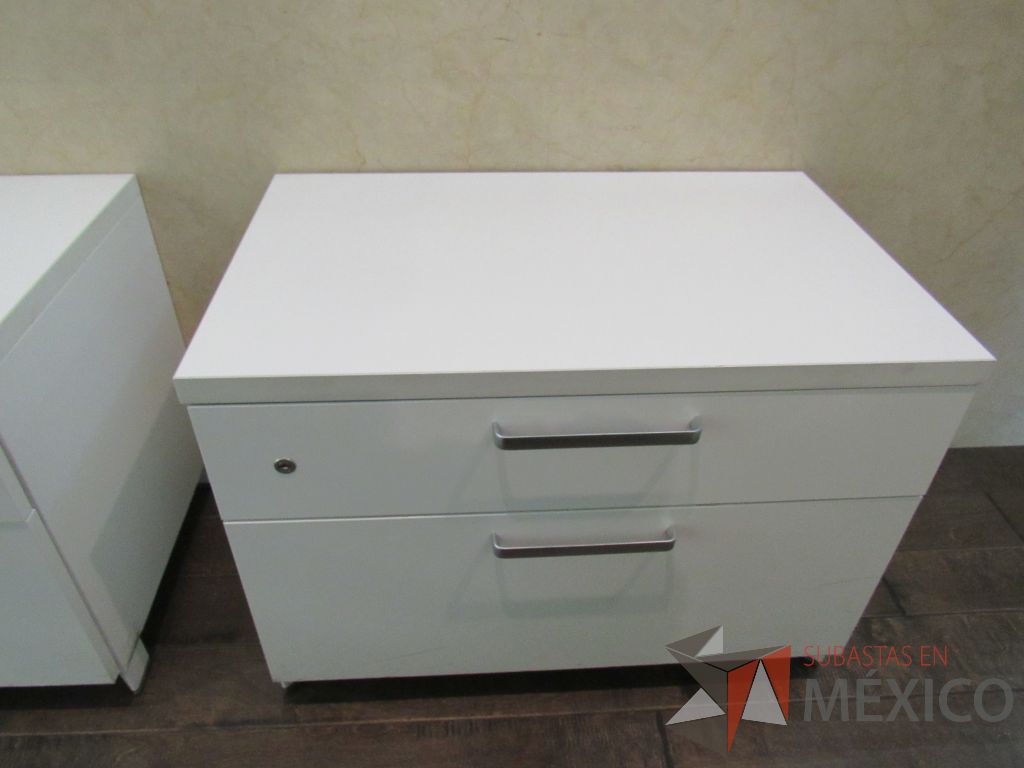 Lote 015 -8 Archiveros horizontales de 2 cajones color blanco - Imagen 8
