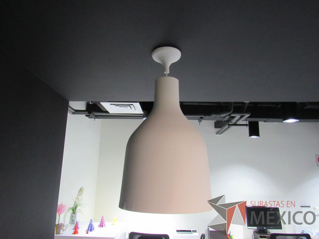 Lote 437 - 5 Luminarias colgantes circulares color blanco - Imagen 10