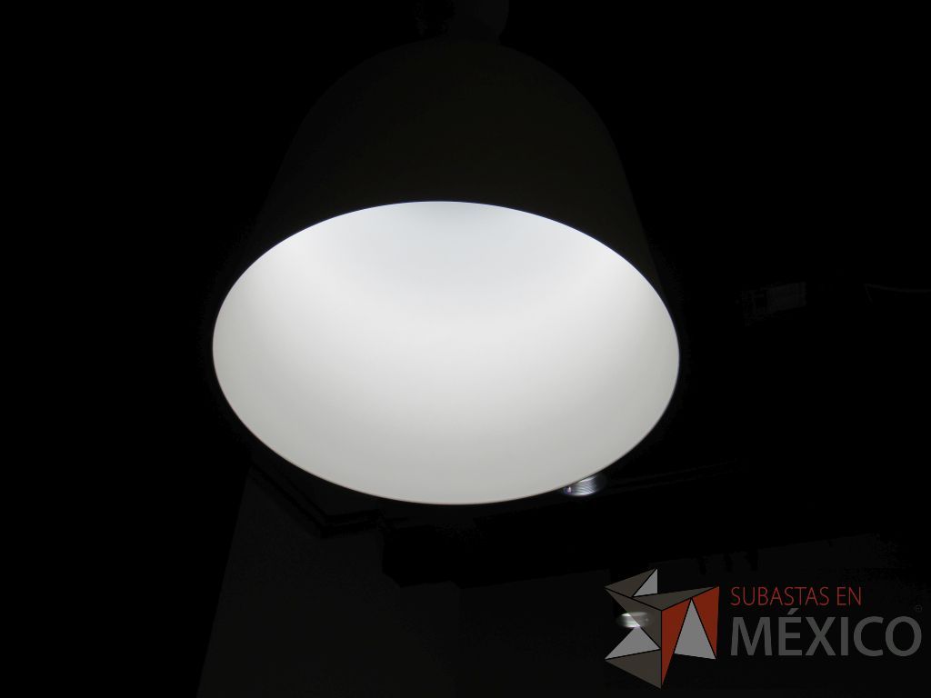 Lote 437 - 5 Luminarias colgantes circulares color blanco - Imagen 5