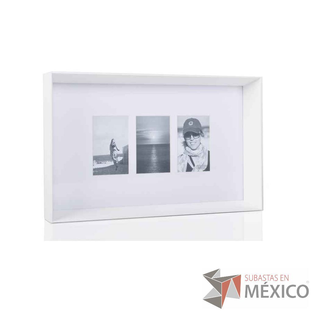 Lote 0527 - Portaretratos Prado Frame 3 Fotografías 33x54cm Blanco