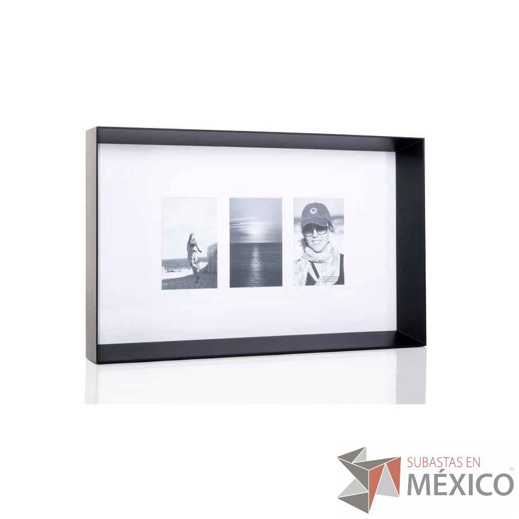 Lote 0295 - Portaretratos Prado Frame 3 Fotografías 33x54cm Negro