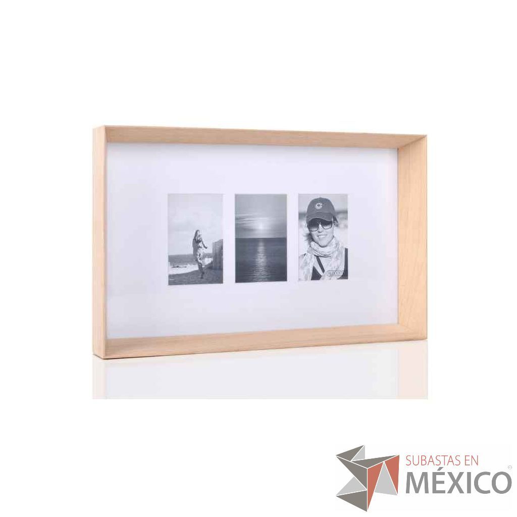 Lote 0529 - Portaretratos Prado Frame 3 Fotografías 33x54cm Madera Natural
