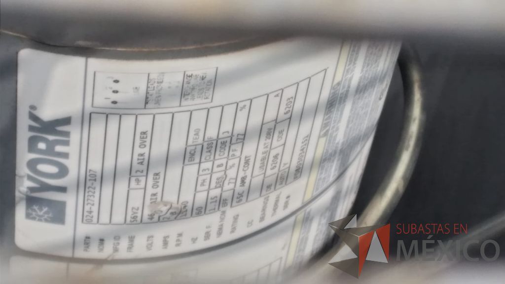 Lote 002 - Aire acondicionado YORK, Modelo: YPAL050CFC46BBDX, 50 TR, con 4 ventiladores. - Imagen 86